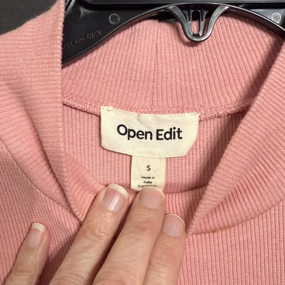 Open Edit Ribbed pink maxi Dress. small